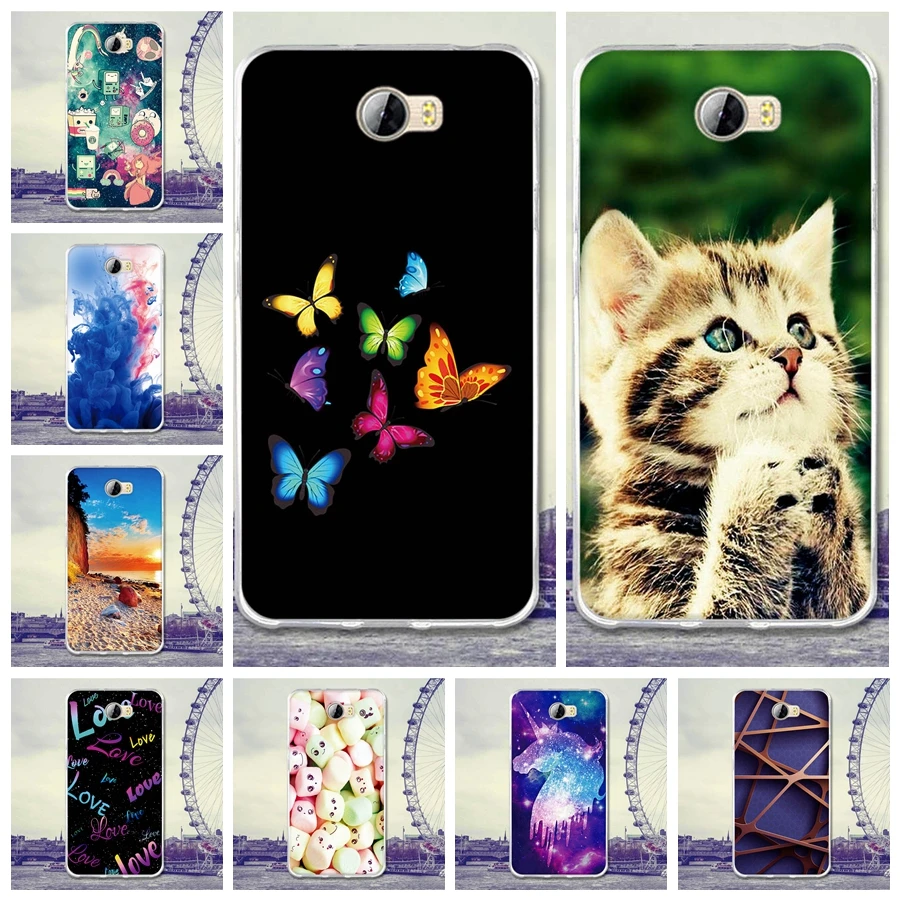 

For Coque Huawei Honor 5A Case Cover 5.0 Cat Cartoon Rubber TPU Silicone Case For Huawei Ascend Y5 II Y5II / Y5 2 cun-u29