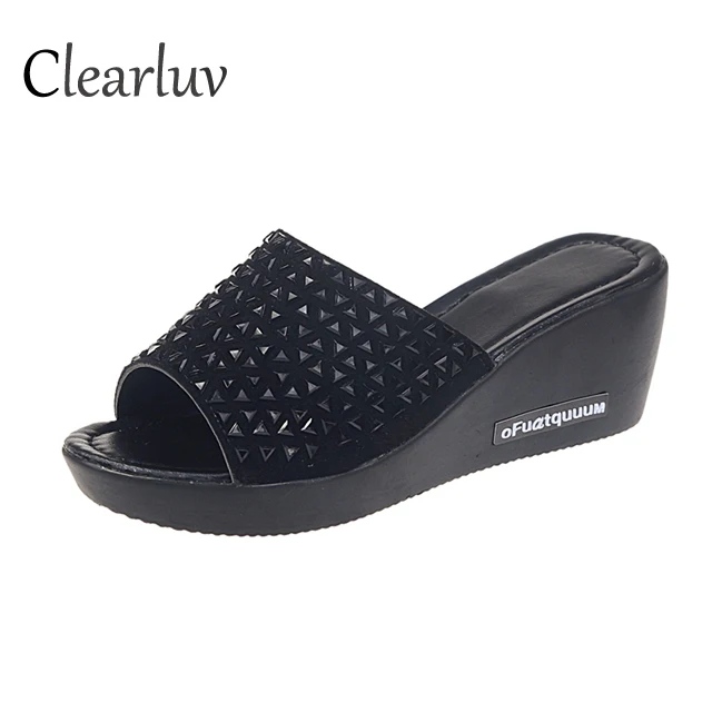 

Summer new sandals fish mouth muffin bottom wear wedges fashion slippers female wedges non-slip wild sandals size 35-40 C1339
