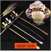 coffee spoon Colorful Spoon Long Handle Flatware Coffee Drinking Tools Kitchen stainless steel fork chopsticks drop shipping