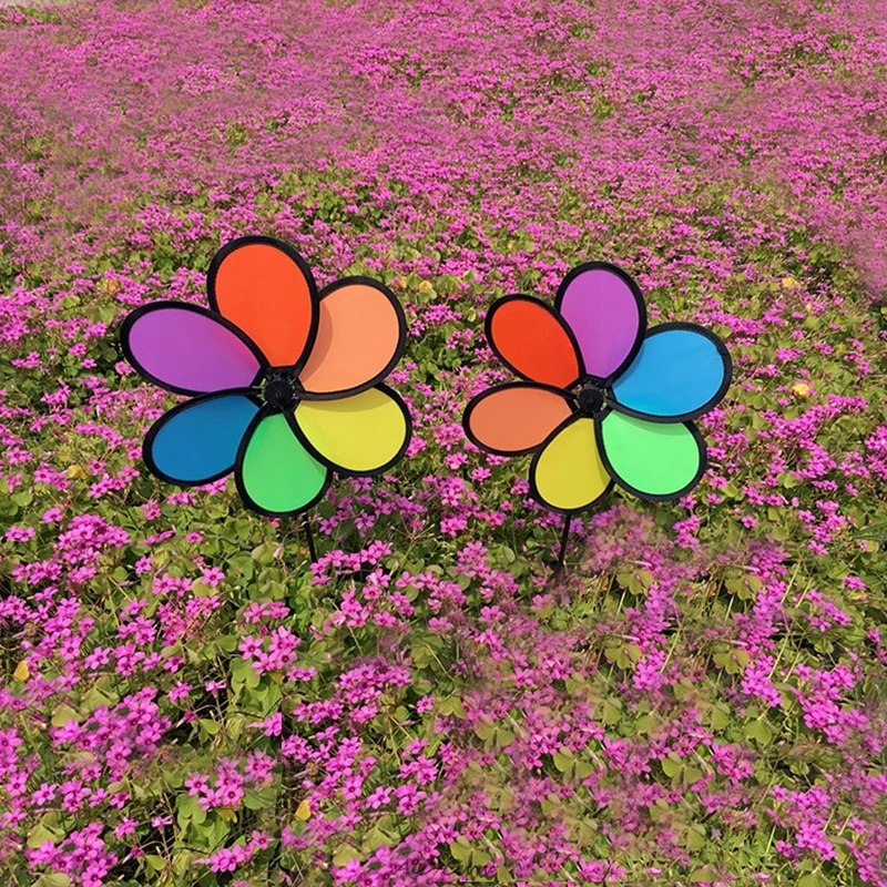 Красочные Радуга Dazy цветок Спиннер ветер мельница для сада Двор Открытый Декор Горячая
