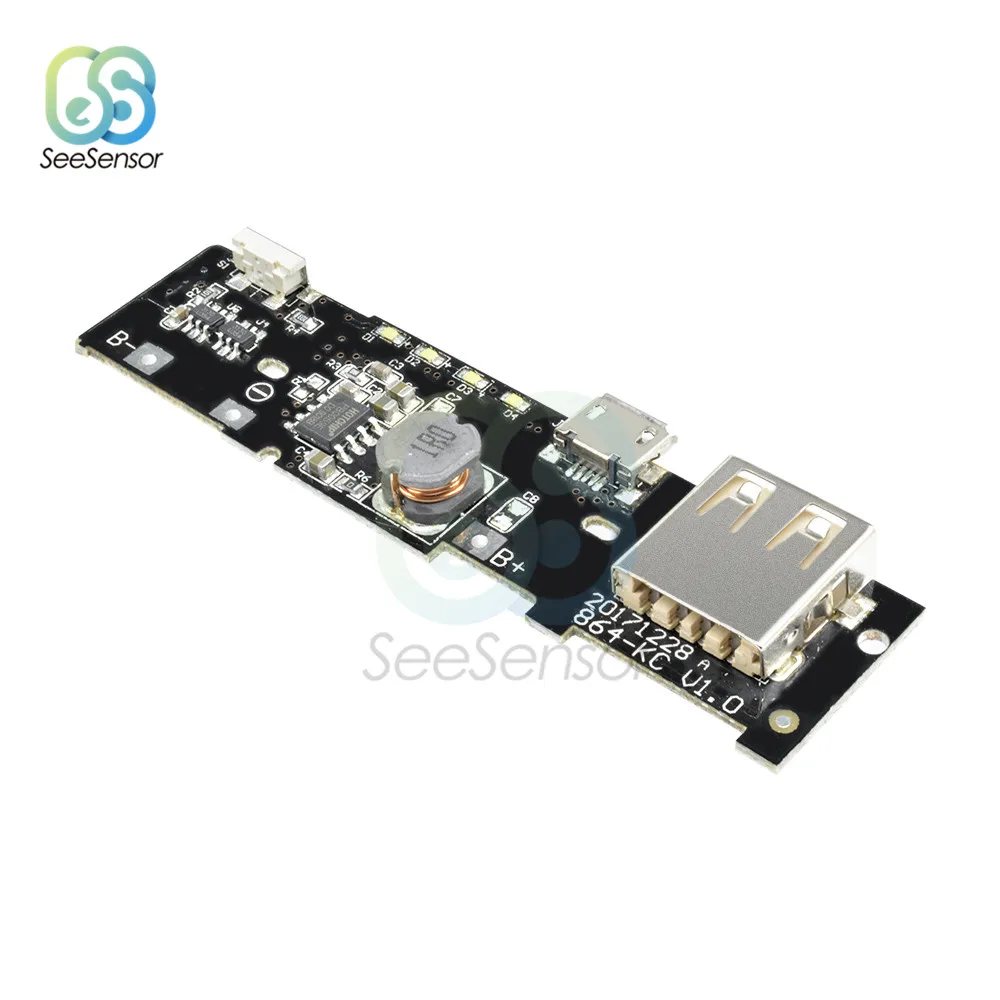 

5V 2A USB Mobile Power Charger Module Charging Circuit Board Boost Power Module Board 2A Dual USB Output 1A Input