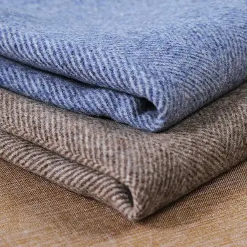

Black and white big herringbone wool woven autumn and winter thick coat fabric wholesale-850gsm