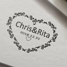 Любовь Форма Свадебная печать на заказ светочувствительное уплотнение штамп Самостоятельная Заправка чернилами Свадебный Пригласительный штамп 40 мм