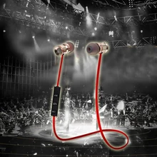 Marsnaska Metal Sports Bluetooth Earphone Wireless Earbud Stereo Headset With Mic Phone