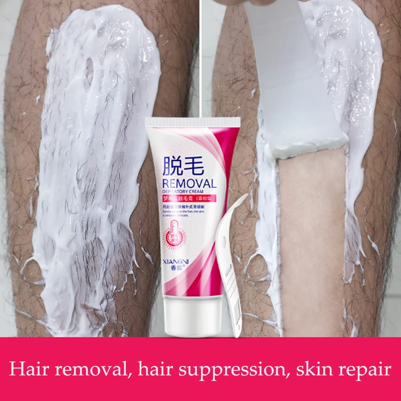 Organic Painless Depilatory Cream Legs Depilation Cream Hair Removal Armpit Women and Men Hair Removal Epilator with Wax Bean