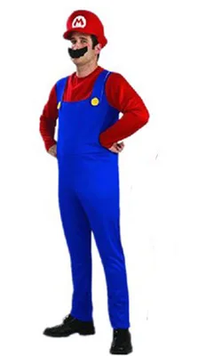 Лидер продаж, комплект костюмированных костюмов «Супер Марио», Детский костюм для Хэллоуина «Марио и Луиджи» для детей и взрослых - Цвет: Adults Red