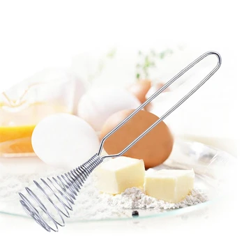 

Spring Coil Wire Whisk Hand Mixer Blender Egg Beater Stainless Steel Tool