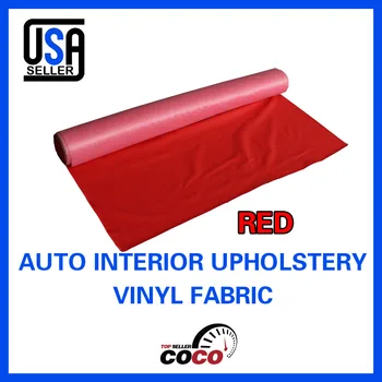

31" x 54" 80cm x 139cm Red Leather Vinyl Fabric Crafts Upholstery Material Retrofit Car Boat Home
