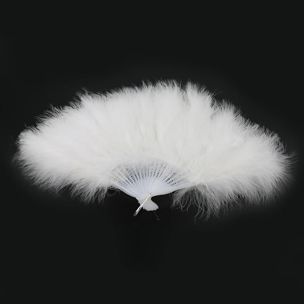 11 white fluffy turkey fan 1 - 