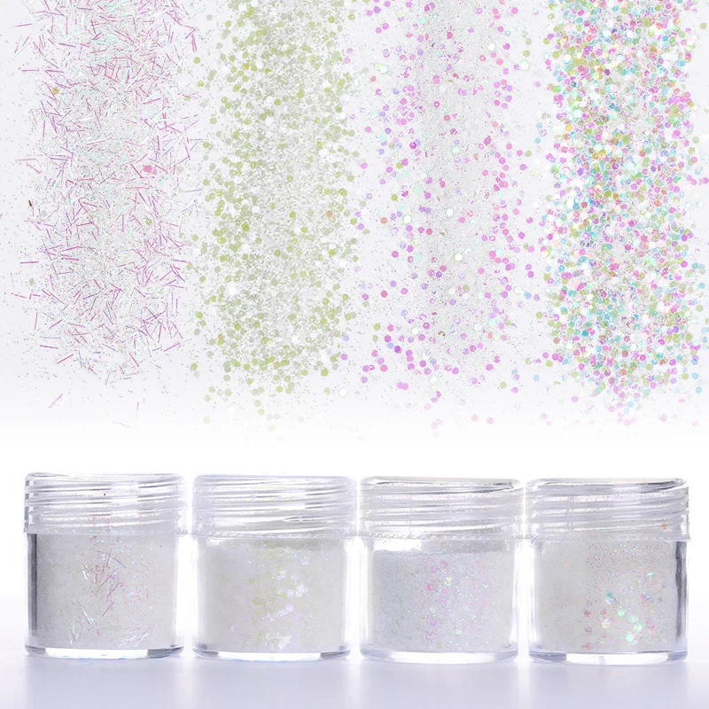 

1 Box Ultra-thin Nail Sequins 10ml Pink White 1mm Colorful Mixed Glitter Sequins Flakies Paillette Nail Art Decoration Accessory