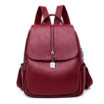 

Fashion Female Backpack PU Leather Ladies Rucksack Women Backpacks Leather Female Travel Shoulder Bag Bagpack mochila