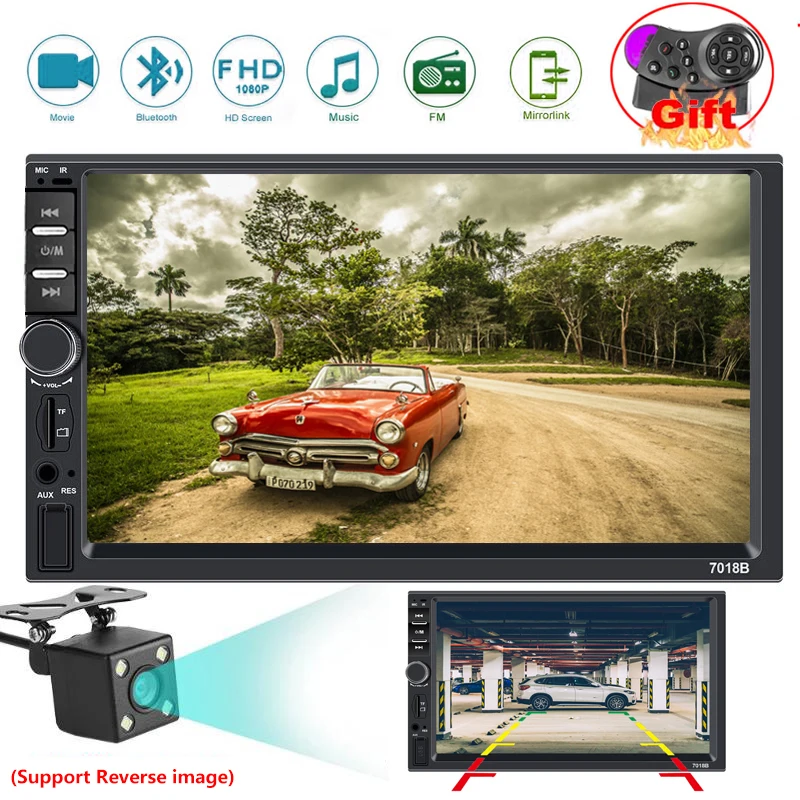 Авторадио 2 din 7018B общие модели 7 ''дюймовый сенсорный ЖК-экран Bluetooth