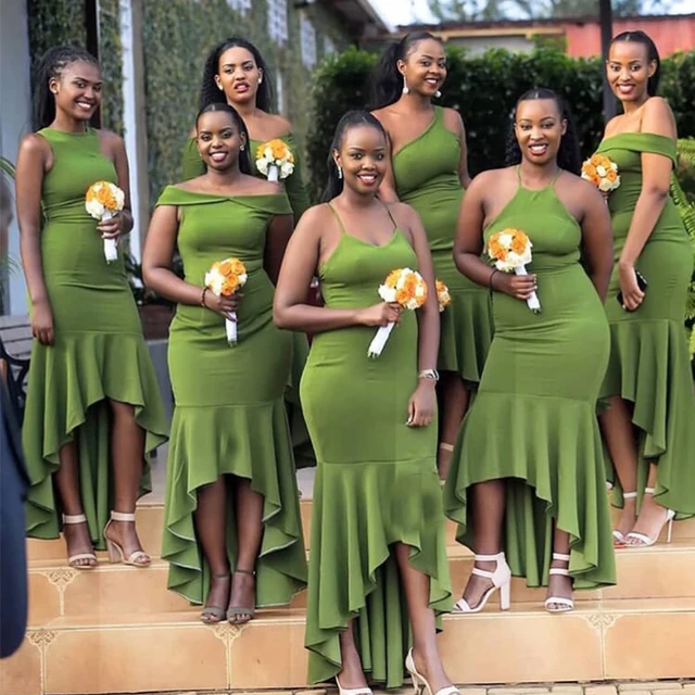 Best Offers Simple 2019 Short Bridesmaid Dress Elastic Satin Halt Neck Green Wedding Guest Dress Irregular Skirt Vestidos De Dama De Honra Best Offers Simple 2019 Short Bridesmaid Dress Elastic Satin Halt Neck Green Wedding Guest Dress Irregular Skirt Vestidos De Dama De Honra