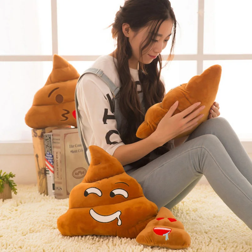 

Cute Stuffed Plush Toy 5 Types Mini Emoji Pillow Cushion Poop Shape Pillow Doll Toy Throw Pillow Amusing emotion Poo Cushion