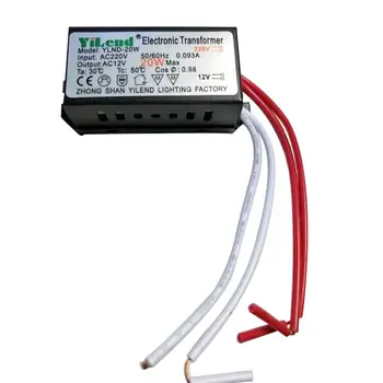 

1 piece AC 220V to 12V Electronic Transformer 20W LED driver Power Supply for MR11 MR16 G4 Lamp bulbs