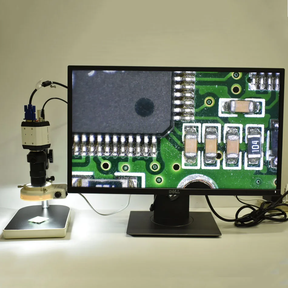 

HD 2.0MP 1080P 30fps Industrial Digital Microscope Camera VGA USB BNC Outputs+8X-130X Zoom C-mount Lens+LED Light Source+Holder