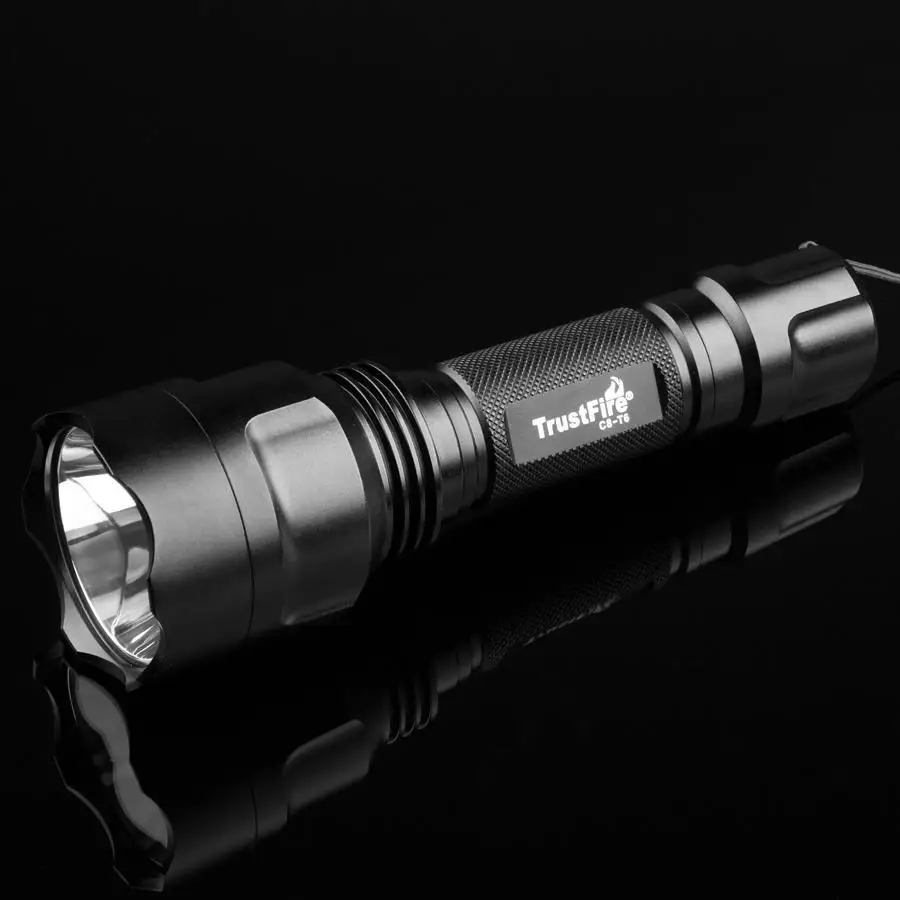 

Free Shipping NEW TrustFire C8-T6 CREE XML-T6 LED Flashlight 1000 Lumen 5-Mode 18650 Torch Light