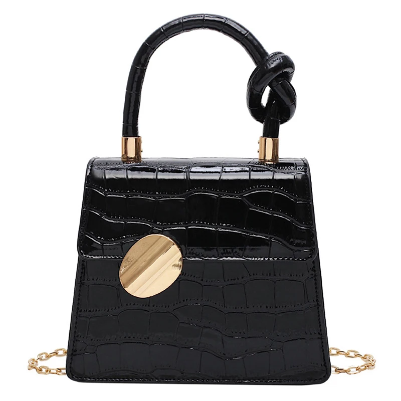 

AUAU-Fashion New Tote Bag Leather Women'S Handbag Crocodile Pattern Chain Shoulder Messenger Bag