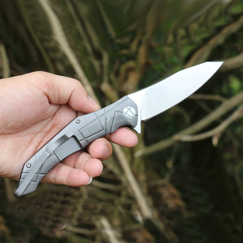 

senior The sharp 9CR18MOV hunting survival tactics folding knife hardness 60 HRC EDC tool High-end gift knife