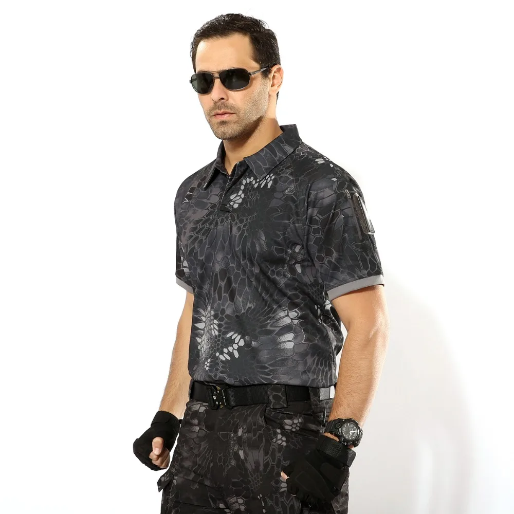 RAY GRACE Мужская быстросохнущая рубашка Водонепроницаемая уличная походная рубашка тактическая рубашка с коротким рукавом Мужские Военные рубашки в охотничьем стиле