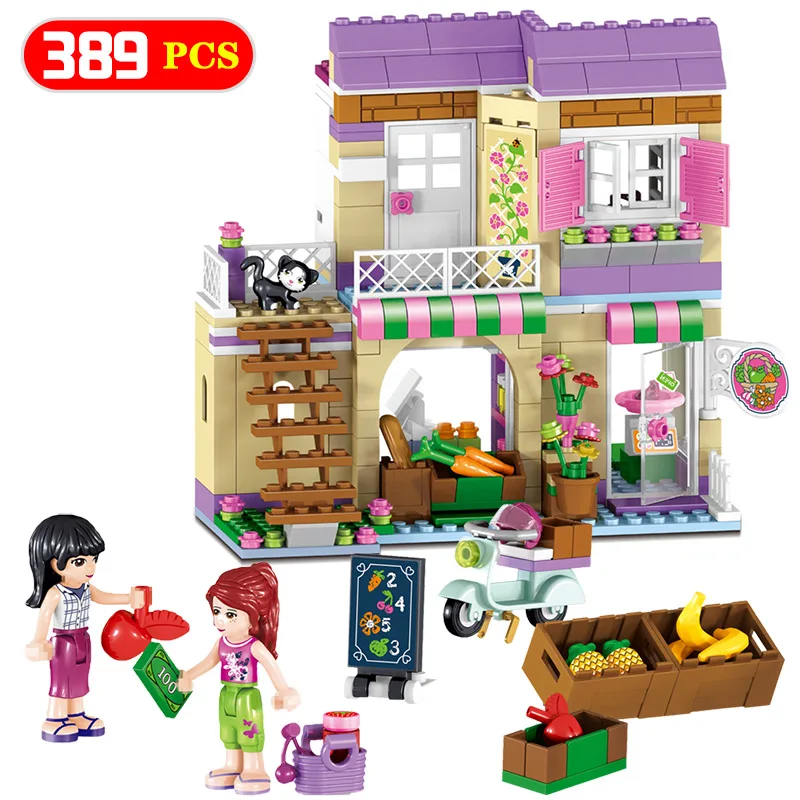 

Heart Lake City Food Store Compatible LegoINGlys Girl Friend Series Educational Building Blocks Set Toys Kids Toys for Girls