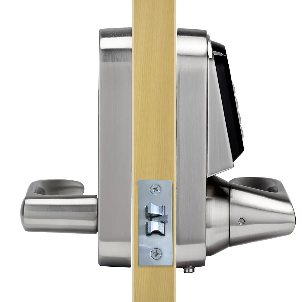 LACHCO Smart phone Bluetooth Door Lock with Combination Satin Chrome Bluetooth-enabled APP Code Smart Entry Keyless L16071BSAP