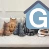 Подушка gajjar с 3D принтом кошки, задняя подушка, плюшевая игрушка, подарок, имитация кошки, подушка, чехол, Прямая поставка, P10