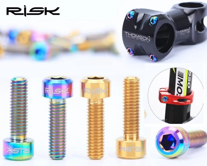 M5x16mm 18mm MTB titanium stem bolts anodized ti bolts bicycle brake