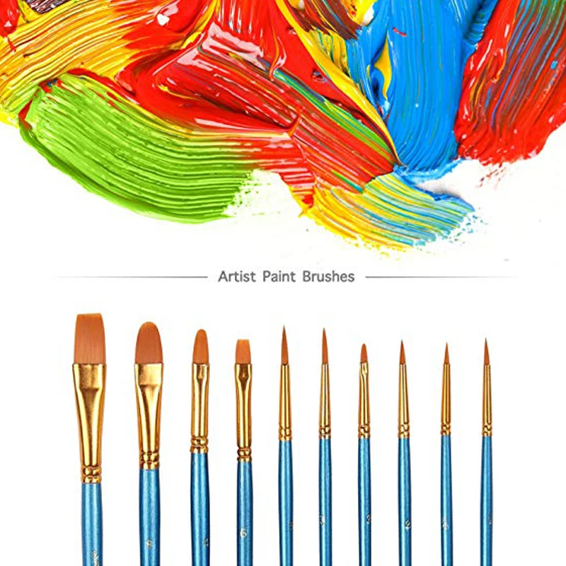 best paint roller Paint Brush Set 50pcs Nylon Hair Brushes for Oil  Watercolor Painting Artist Professional Paint Brush  Kits Art Brush Supplies foam brush