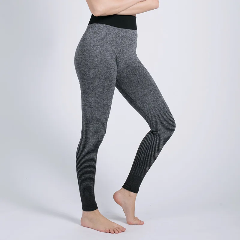 Whoerenty Women's New Workout Elasticity Leggings Casual Hips Classical Gradient Color Pants Fitness Leggings Leggings