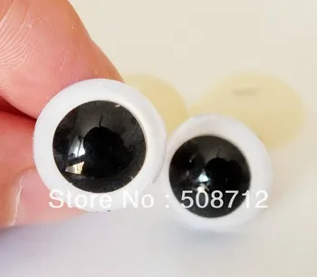 

fress ship!!!200pcs/lot 13mm White color pupil toy eyes/ safety eyes with PLASTIC lock-washers