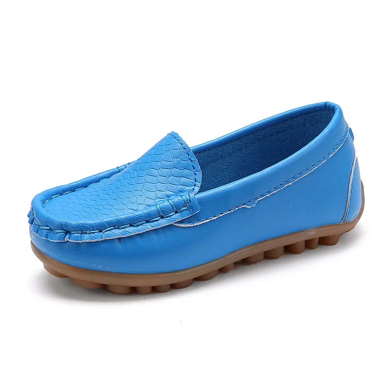 Обувь для детей мягкие Туфли без каблуков для маленьких девочек яркое цветное платье Кожаная Мини Melissa/детские туфли для маленьких мальчиков ясельного возраста, спортивная обувь тренер - Цвет: Небесно-голубой