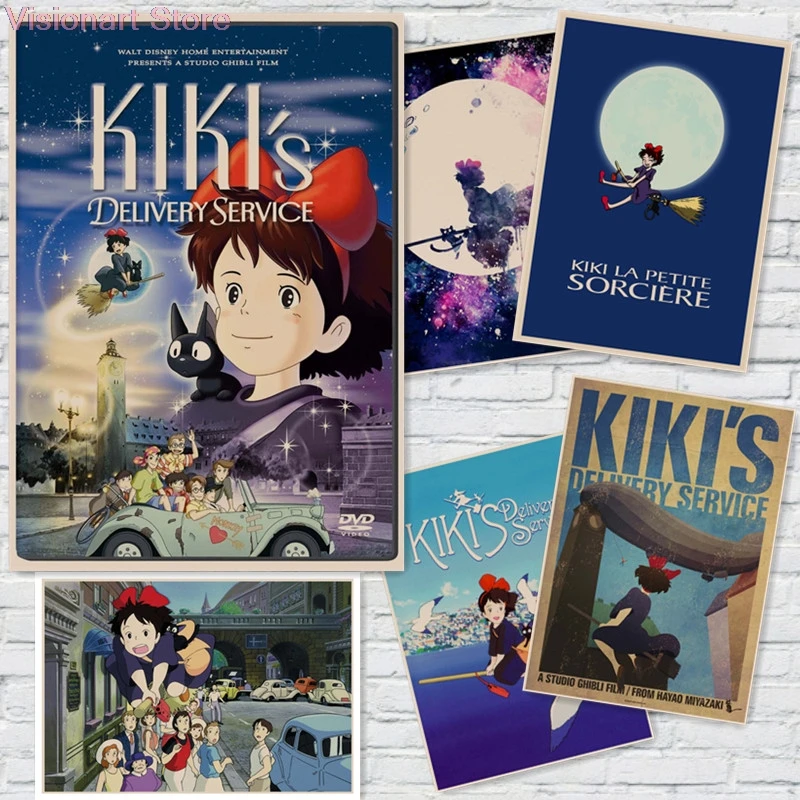 Anime Posters Kiki's Delivery Service Posters Home decoration Wall Stickers