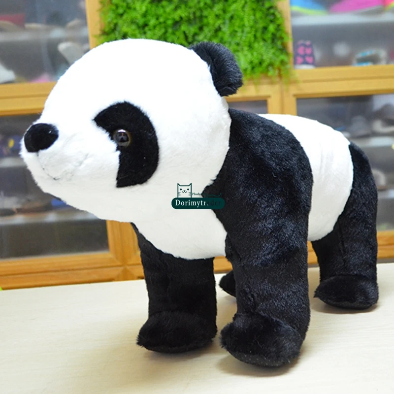 Dorimytrader 52cm x 27cm x 21cm Realistic Animal Panda Plush Toy Chair Stuffed Pandas Sofa Can Ride on Children Gift Decoration