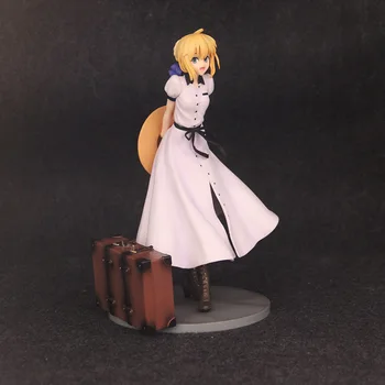 

24cm Japanese anime figure Fate/stay night SaberArturia and Altria British trip ver action figure collectible model toys