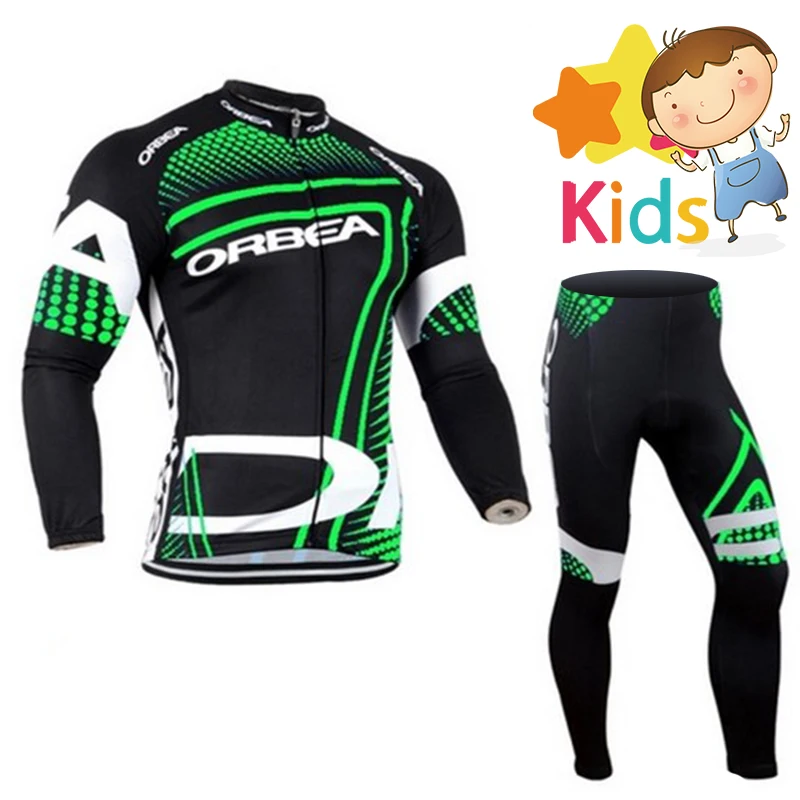 

Pro Children's Long Sleeve Cycling Jersey Set Spring Autumn Bike Kits Ciclismo Ropa Cycling Clothing for Kids Cycling Clothes