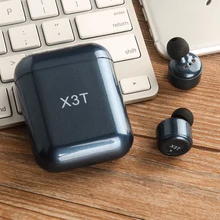 X3T TWS True wireless Bluetooth 4,2 наушники-вкладыши стерео Спортивная гарнитура музыкальные наушники Поддержка Hands-free Многоточечное подключение сенсорное управление с микрофоном 700 мАч аварийный блок питания черный