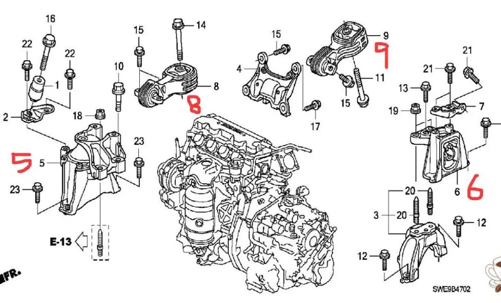 Capqx резиновые задние подвески двигателя для HONDA 2007 2008 2009 2010 2011 таможенный приходной ордер на опоры двигателя OEM#50890-SWA-A81