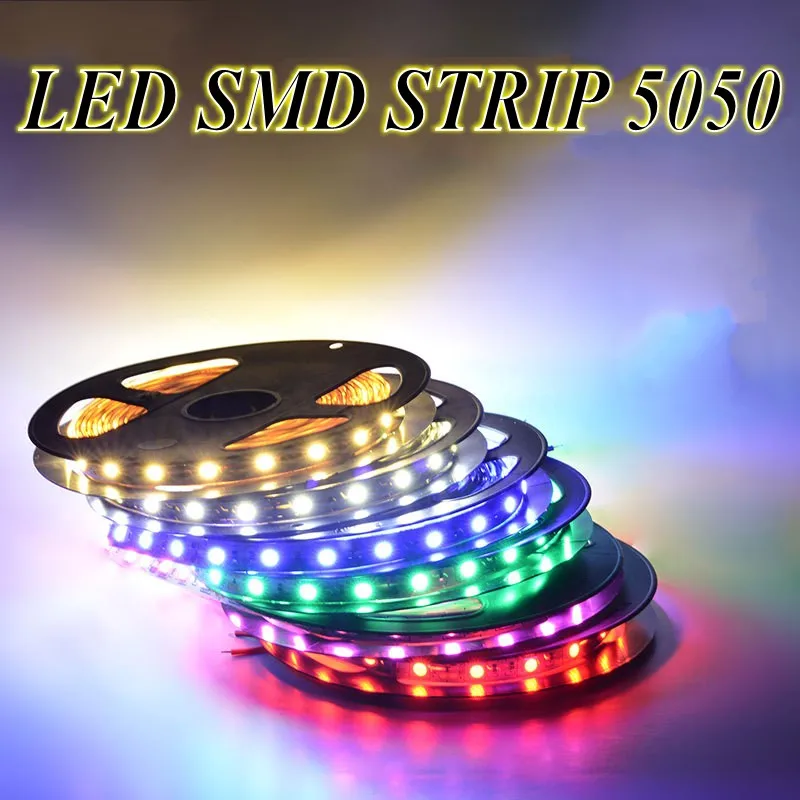 

LED Strip 5050 DC12V 60LEDs/m Flexible LED Light RGB RGBW 5050 LED Strip 300LEDs 5m/lot