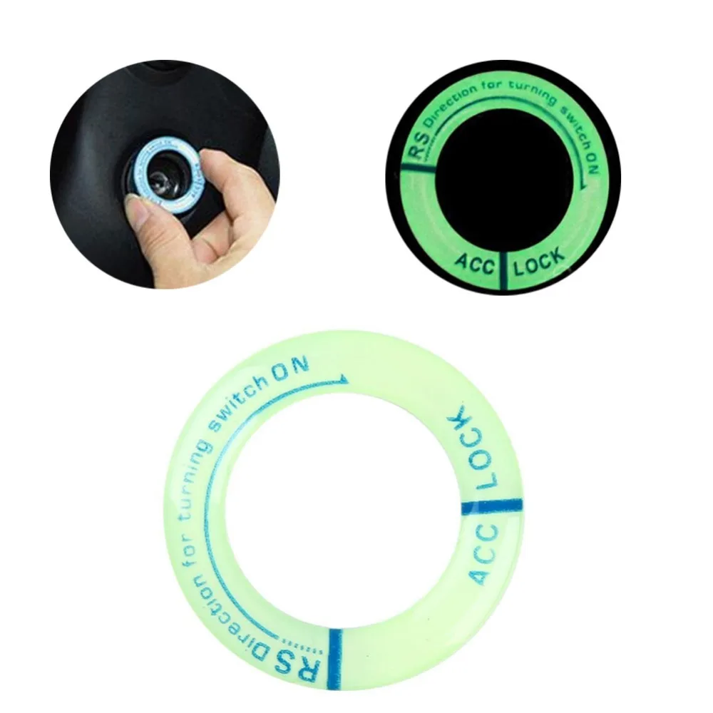 

1pc Car Ignition Key Ring Sticker Vehicle light decorations Car Luminous light Ignition LED Hole New