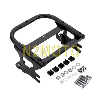 

Motorcycle Black Sturdy Detachable Two Up Tour Pack Rear Luggage Rack Kit for Harley Touring Model Custom Road King 1997-2008
