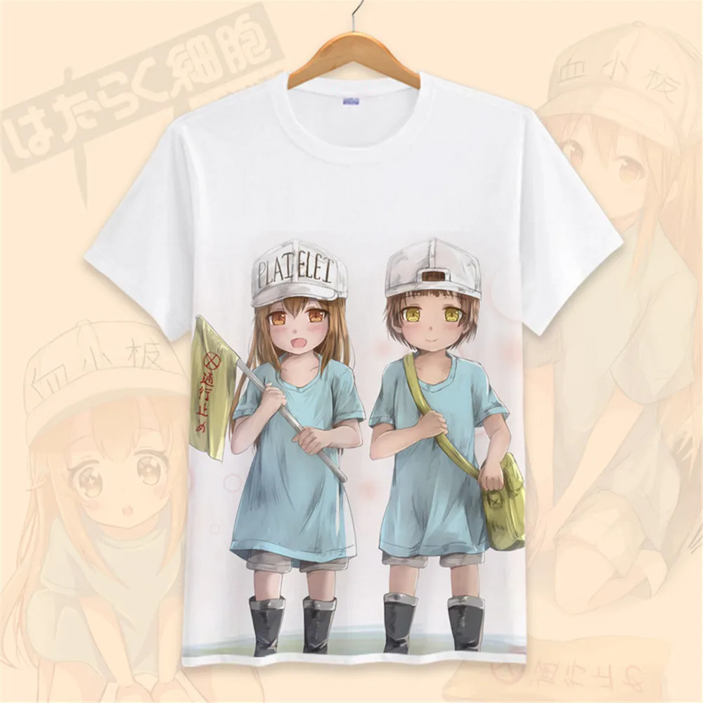 

Amine Cells At Work Cosplay T shirt Blood Platelet Red Blood Cell Killer T Cell White Blood Cell Cosplay T-shirt Unisex