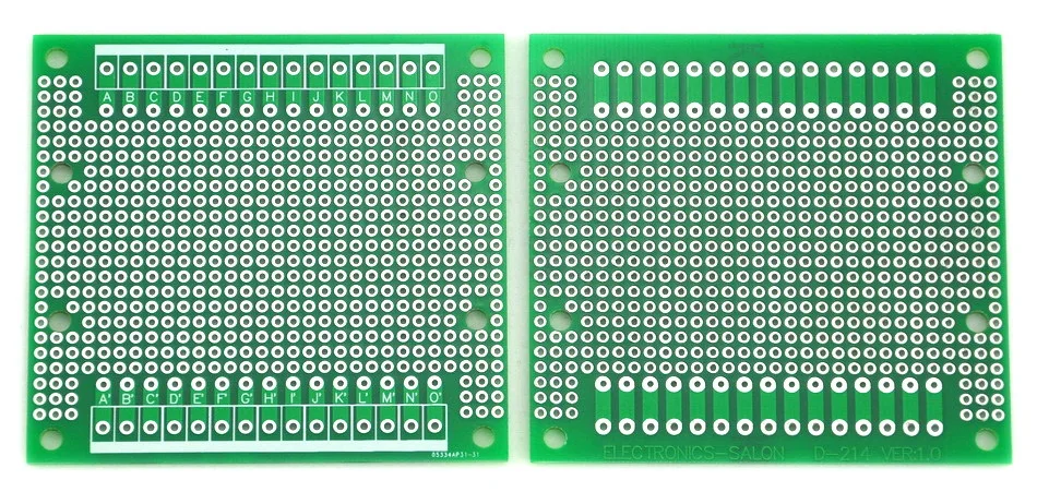 Двухсторонний прототип печатной платы, универсальный совет, 77,4x72 мм