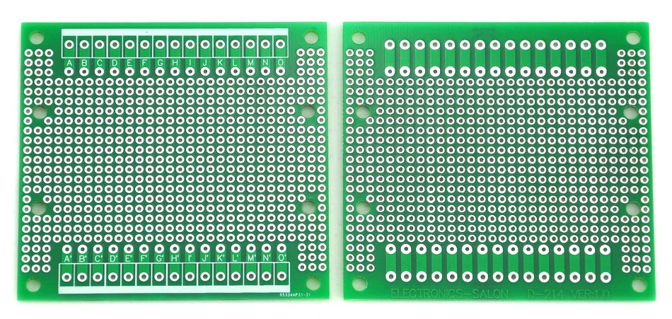 Двухсторонняя печатная плата универсальная 77.4x72мм.|double-side prototype pcb|prototype pcbdouble-sided
