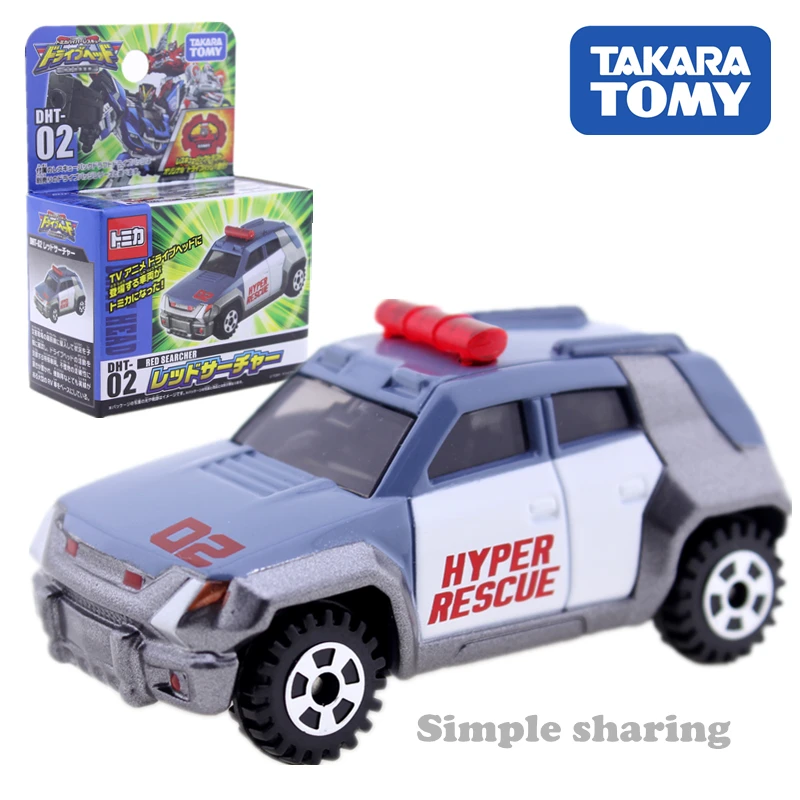 Takara Tomy TOMICA DHT 02 Hyper Rescue red Searcher модель автомобиля Комплект литья под давлением