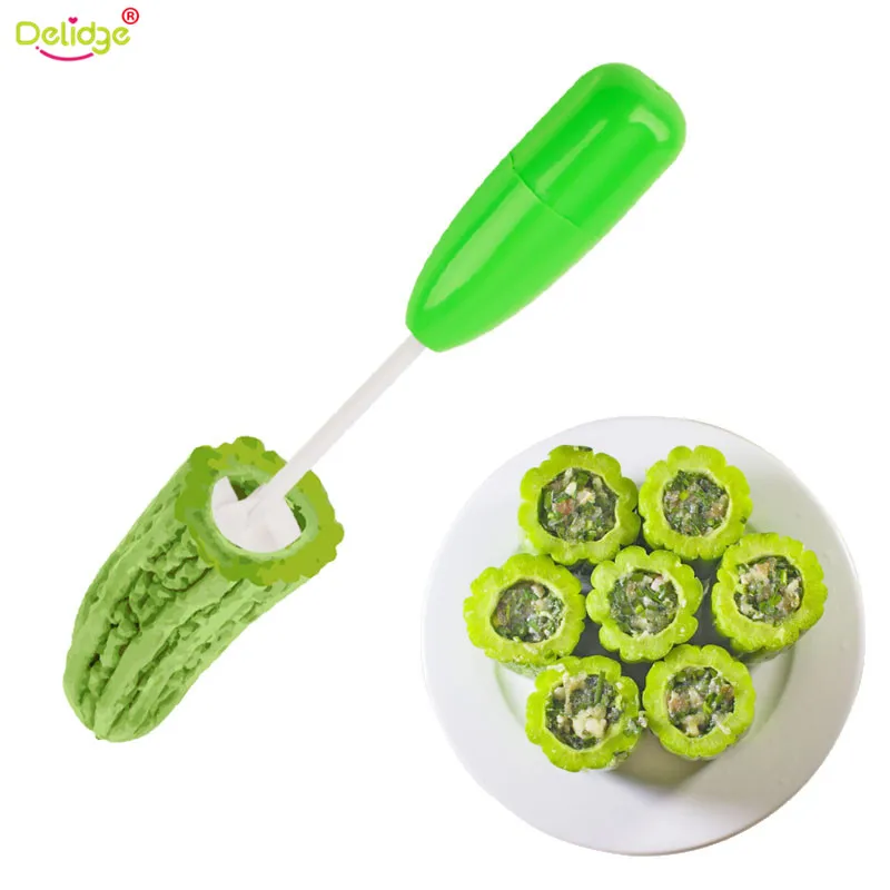 

Delidge 4pcs/set Different Size Vegetable Spiral Cutter Spiralizer Meat Filling Tool Plastic Tomato Eggplant Cutter Kitchen Tool