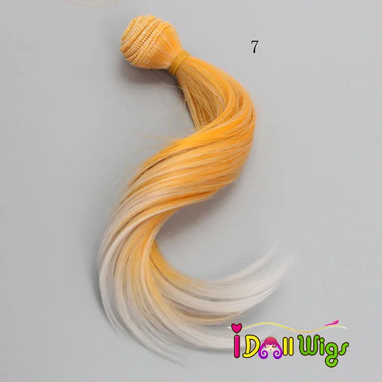 Одна штука 15*100 см Желтый Синий Розовый Зеленый большая волна волос утки для BJD/SD/Blyth/Американская кукла DIY парики хорошее качество