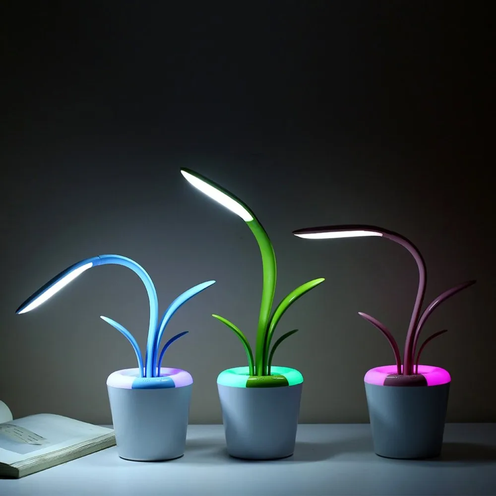 

USB LED Reading Light Table Lamp Eye Care Desk Lamp Three Brightness Level Flexible Arm Light for Studying Working Bedroom Lamp