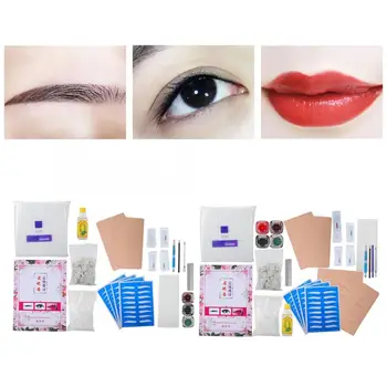 

Pen Kits Semipermanent Tattoo Kit Eyebrows Eye Liner Makeup Practice Tool for New Beginner Microblading Kit