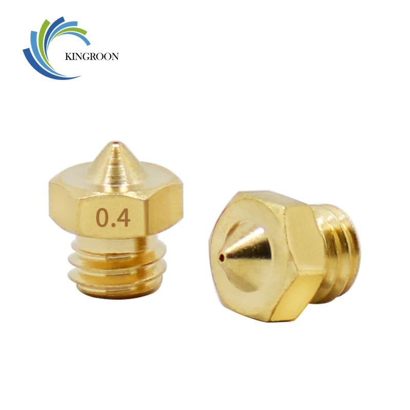 5pcs/lot Mixed Double Colors Nozzles 0.3mm 0.4mm Copper Nozzles 1.75mm